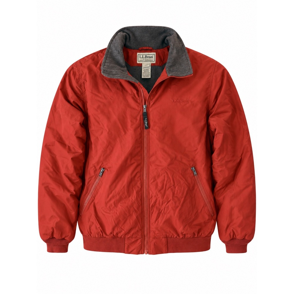 LL Bean Thinsulate Fleece Lined Warm-Up Jacket Mens Large Red